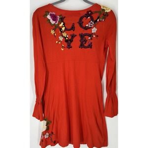 Johnny Was LOVE Embroidered Floral Hippie Coachella Y2K Boho Indie Sz XS Dress